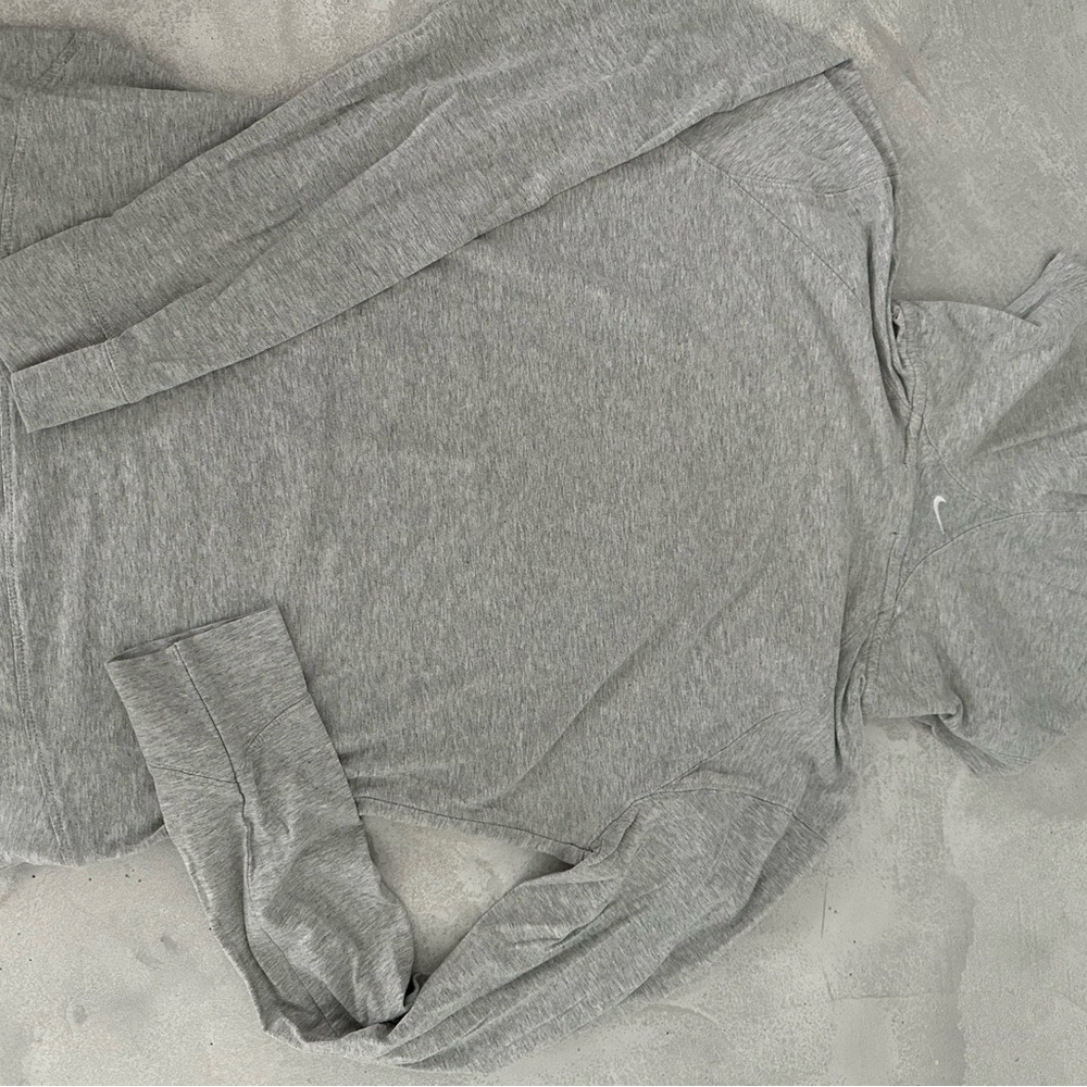 Grey hooded Nike cotton pullover